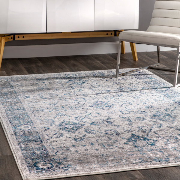 Charlton Home® Vara Oriental Blue Area Rug & Reviews Wayfair